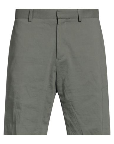 Theory Man Shorts & Bermuda Shorts Military Green Size 36 Linen, Viscose, Elastane