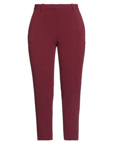 Theory Woman Pants Burgundy Size 12 Triacetate, Polyester In Red