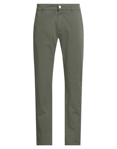 Grey Daniele Alessandrini Man Pants Military Green Size 30 Cotton, Elastane In Green