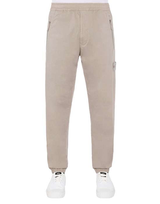 Sold out - STONE ISLAND 317F2  GHOST PIECE_STRETCH COTTON WOOL SATIN :  PANTALONS Homme Beige