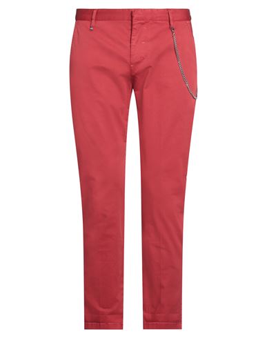 Berna Man Pants Red Size 36 Cotton, Elastane