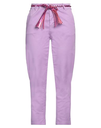 Aniye By Woman Pants Light Purple Size S Cotton, Elastane