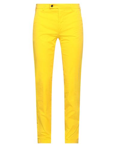 Berwich Man Pants Yellow Size 40 Cotton, Elastane