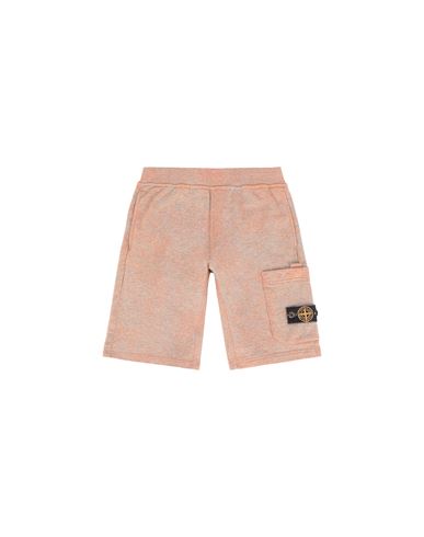 STONE ISLAND JUNIOR Fleece Bermuda Shorts Man 61244 DUST COLOUR TREATMENT f
