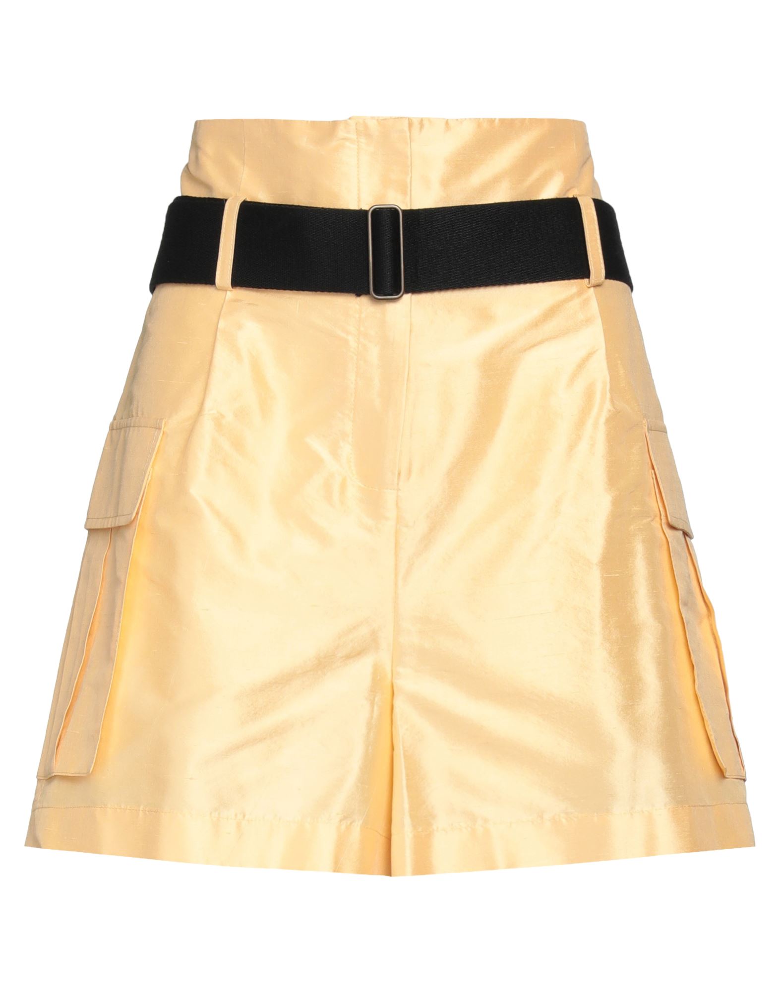 Erika Cavallini Woman Shorts & Bermuda Shorts Sand Size 4 Silk, Polyester In Beige