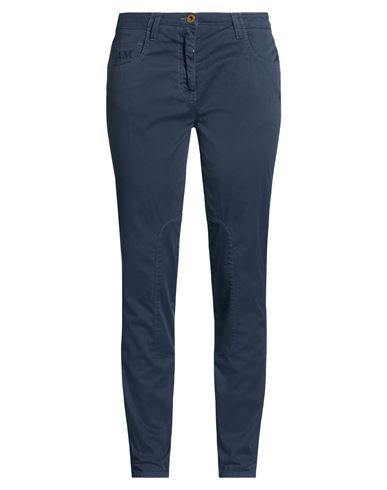 Aeronautica Militare Woman Pants Midnight Blue Size 8 Cotton, Elastane