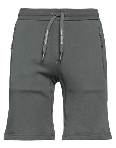 Shop Armani Exchange Man Shorts & Bermuda Shorts Military Green Size L Cotton, Elastane