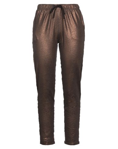 Majestic Filatures Woman Pants Chocolate Brown Size 4 Linen, Elastane In Brown