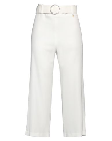 Fly Girl Woman Cropped Pants White Size 8 Polyester, Elastane