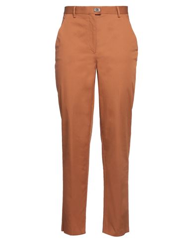 Ferragamo Woman Pants Tan Size 10 Cotton, Elastane In Brown