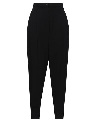 Emporio Armani Woman Pants Black Size 8 Viscose, Virgin Wool, Polyurethane In Black