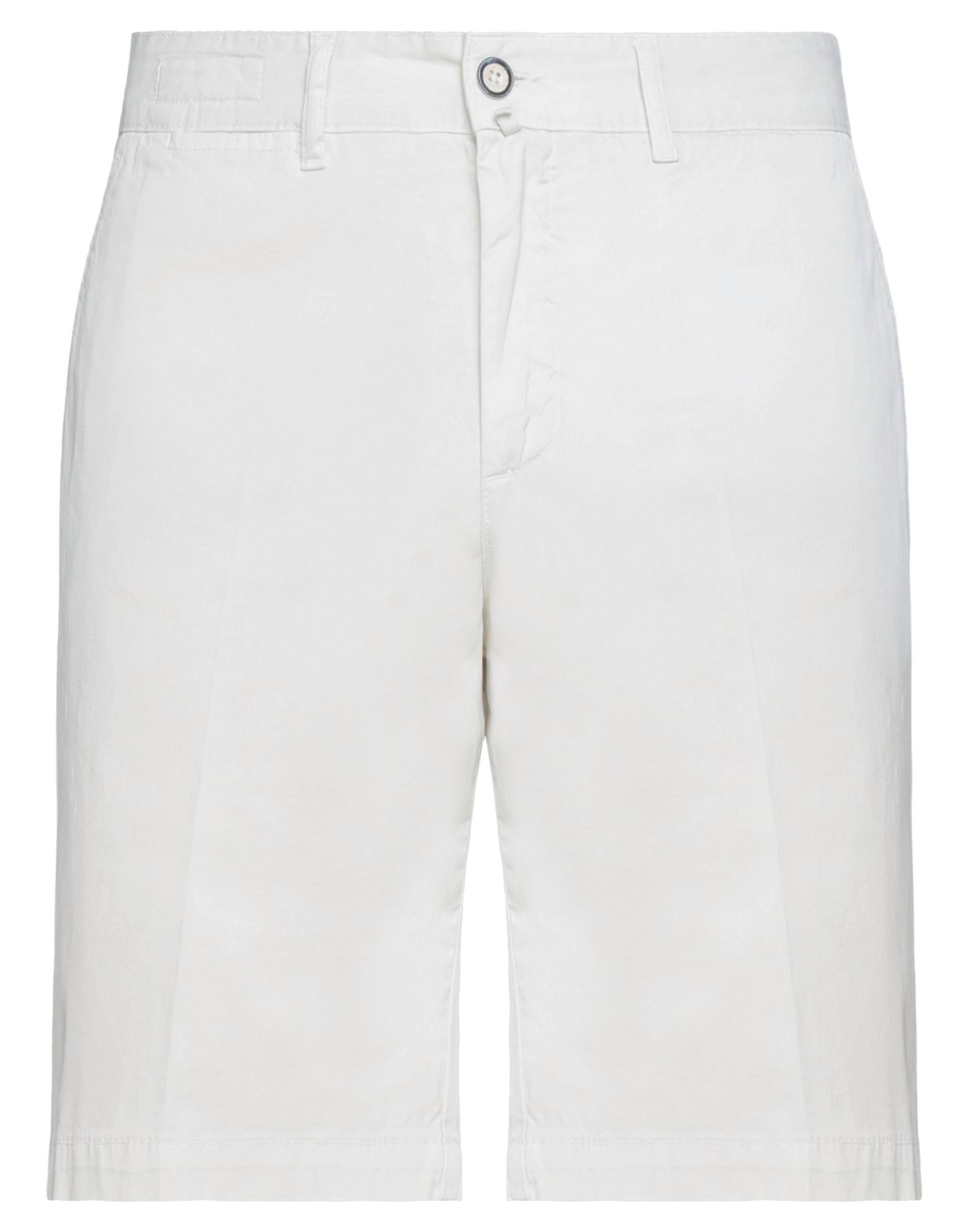 Gabardine Man Shorts & Bermuda Shorts Ivory Size 40 Cotton In White