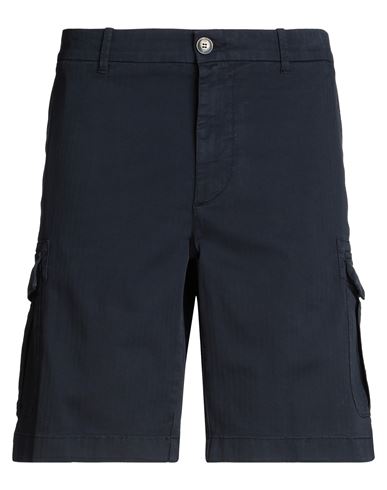 Eleventy Man Shorts & Bermuda Shorts Navy Blue Size 38 Cotton, Elastane