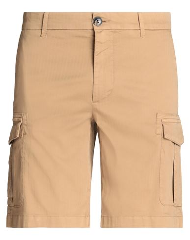 Eleventy Man Shorts & Bermuda Shorts Camel Size 29 Cotton, Elastane In Beige