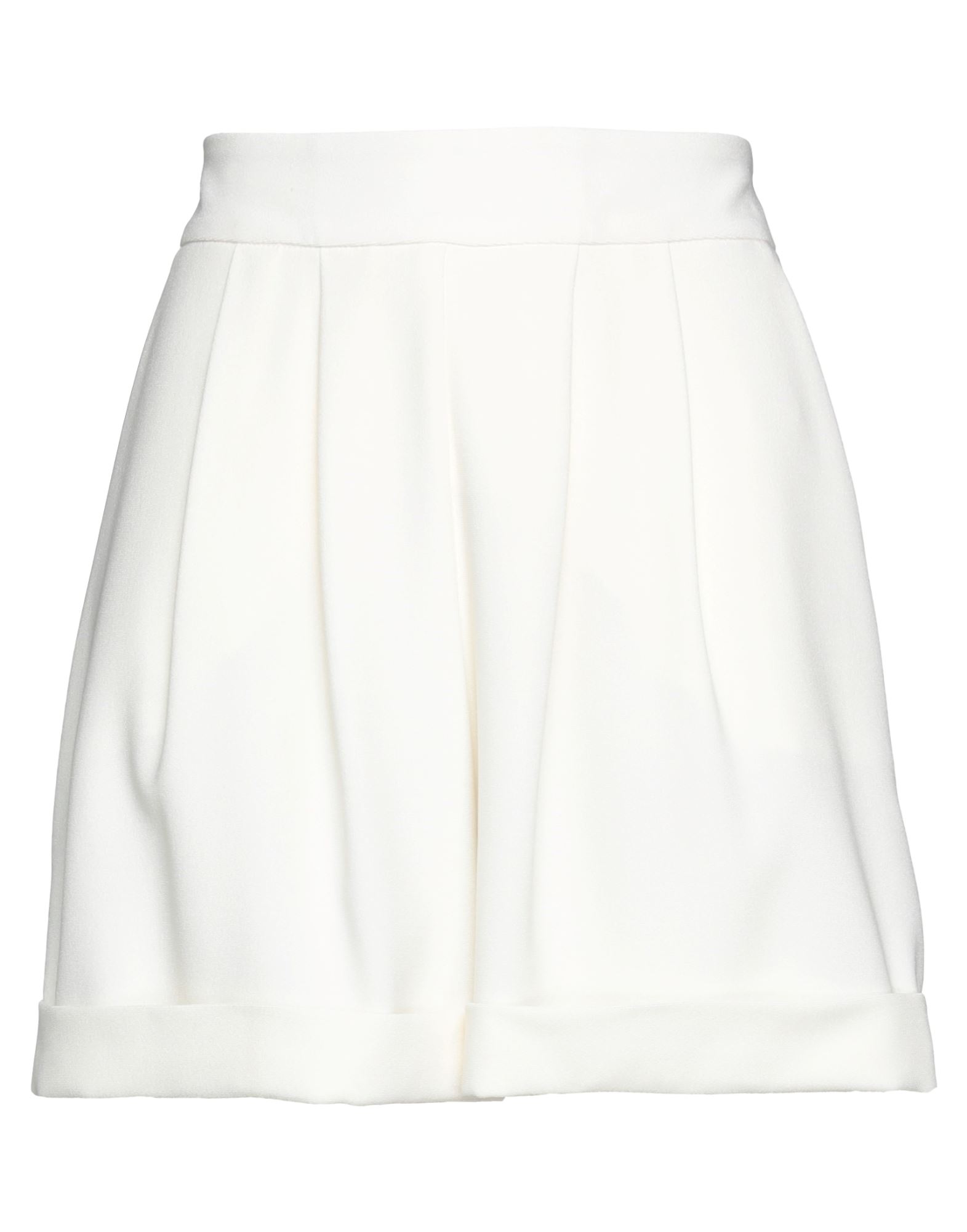 Hebe Studio Woman Shorts & Bermuda Shorts Ivory Size 8 Polyester In White