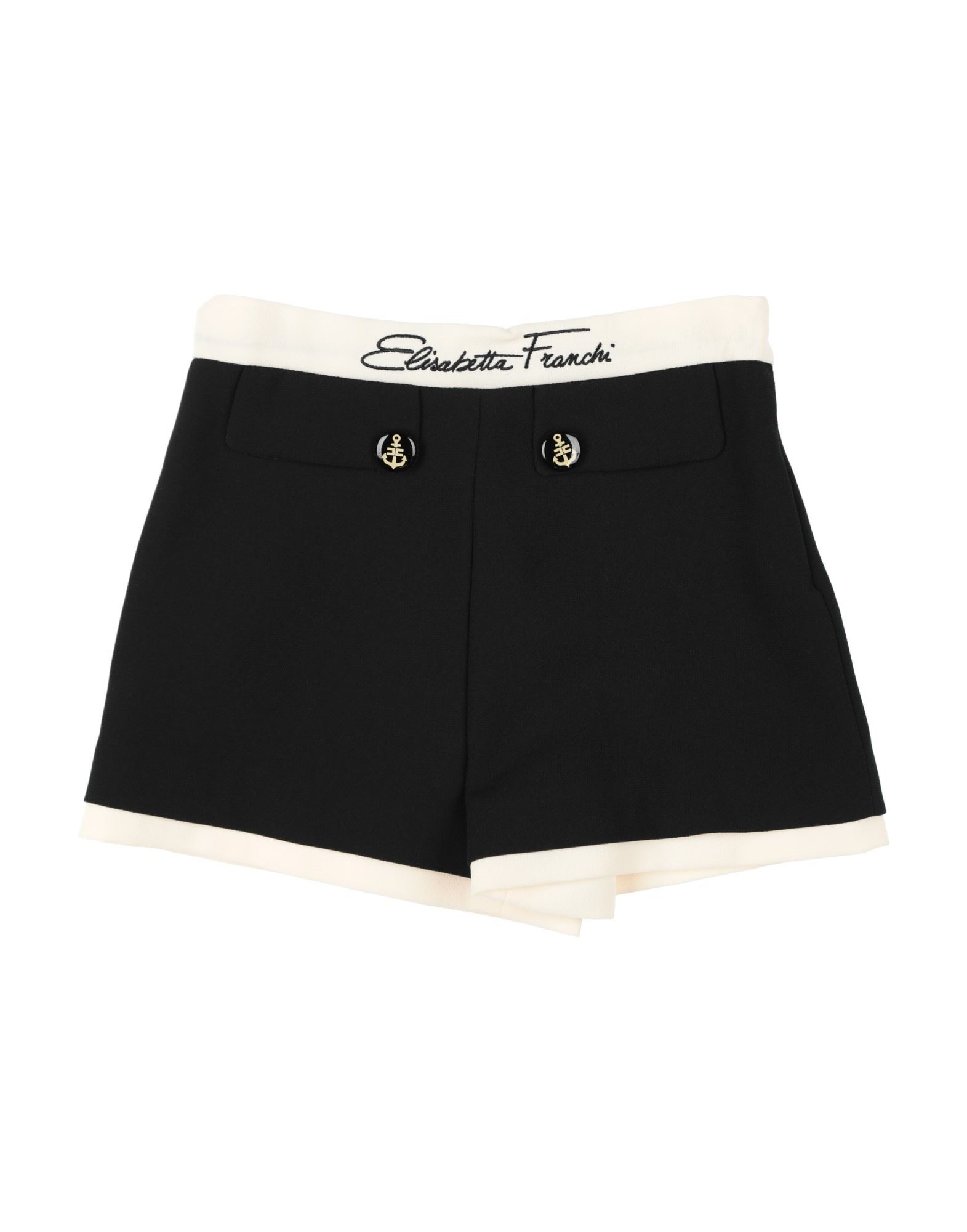 Elisabetta Franchi Kids'  Toddler Girl Shorts & Bermuda Shorts Black Size 6 Polyester