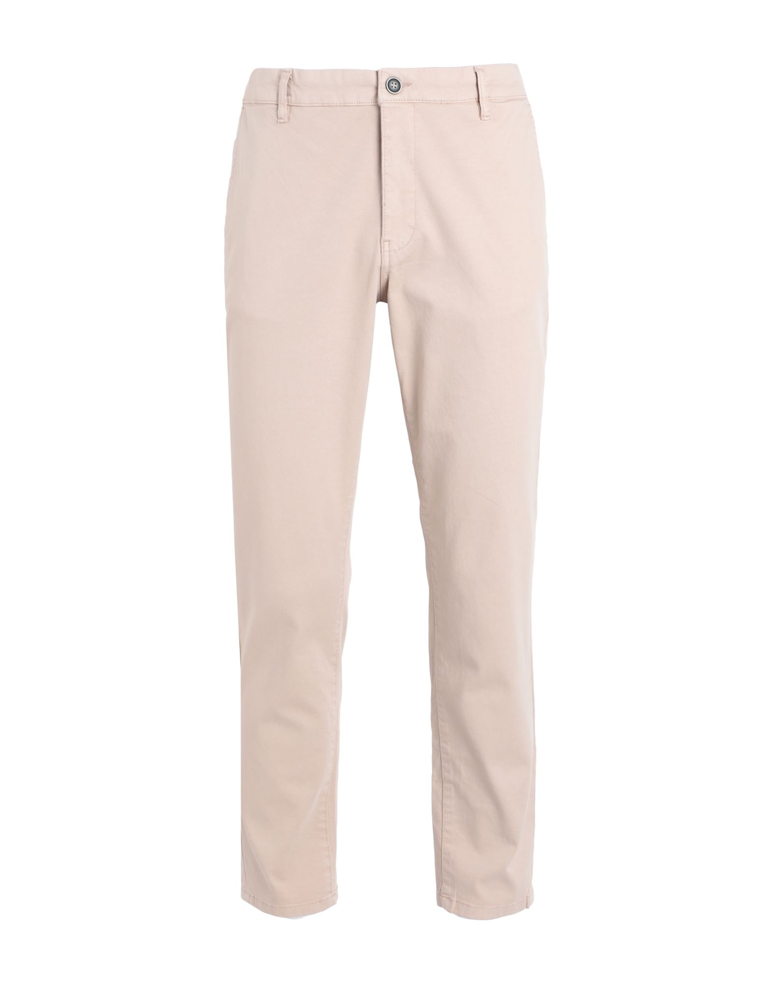 Shop Jack & Jones Man Pants Beige Size 33w-32l Cotton, Elastane