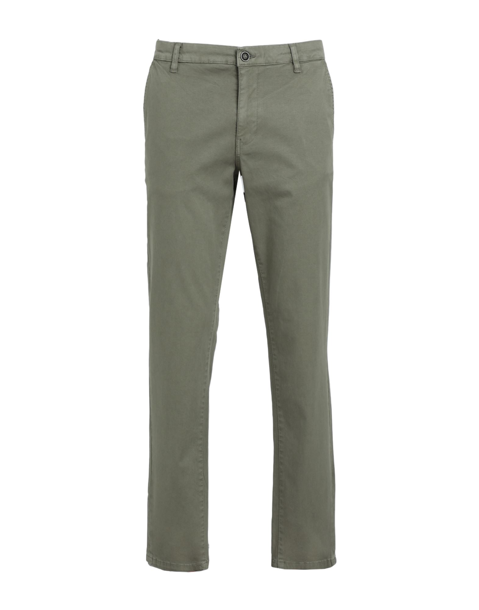 Jack & Jones Man Pants Military Green Size 30w-34l Cotton, Elastane