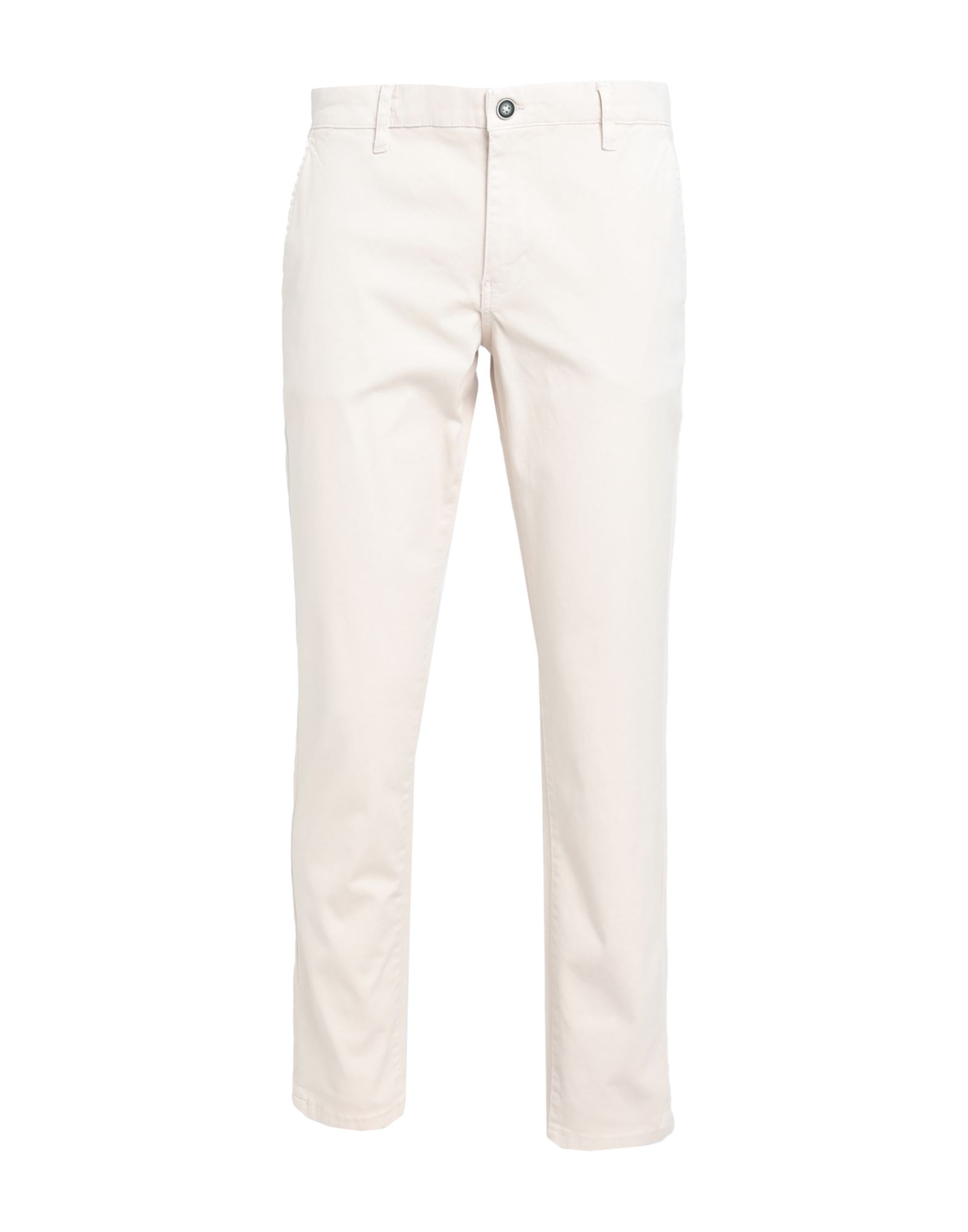 Shop Jack & Jones Man Pants Cream Size 33w-32l Cotton, Elastane In White