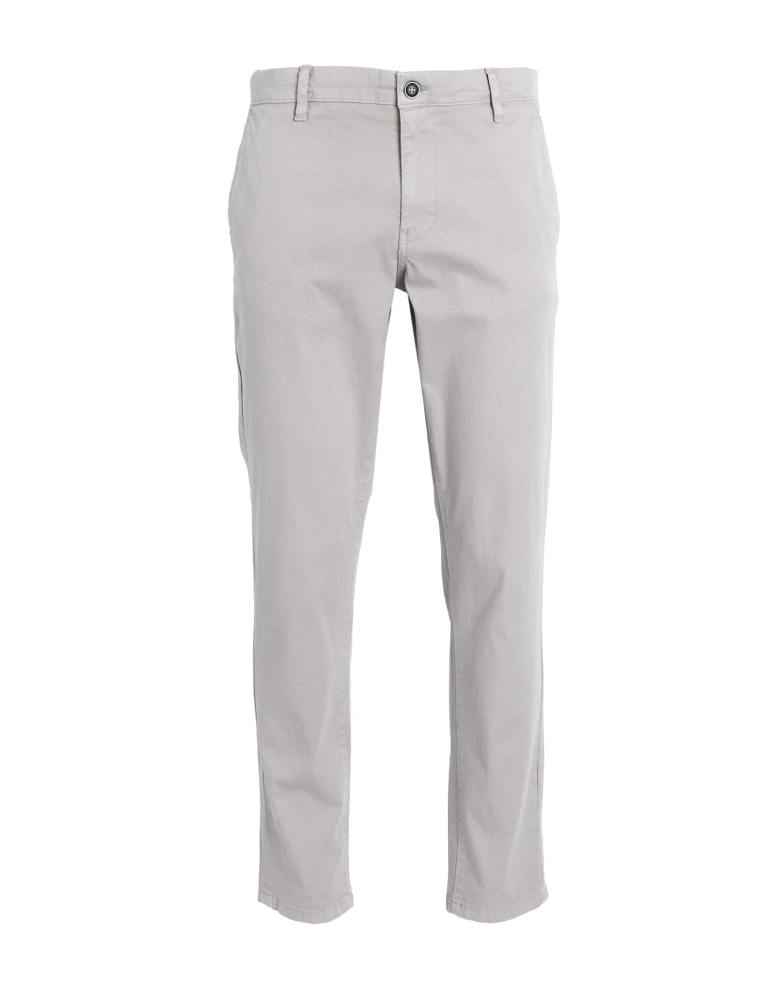Jack & Jones Man Pants Light Grey Size 29w-32l Cotton, Elastane