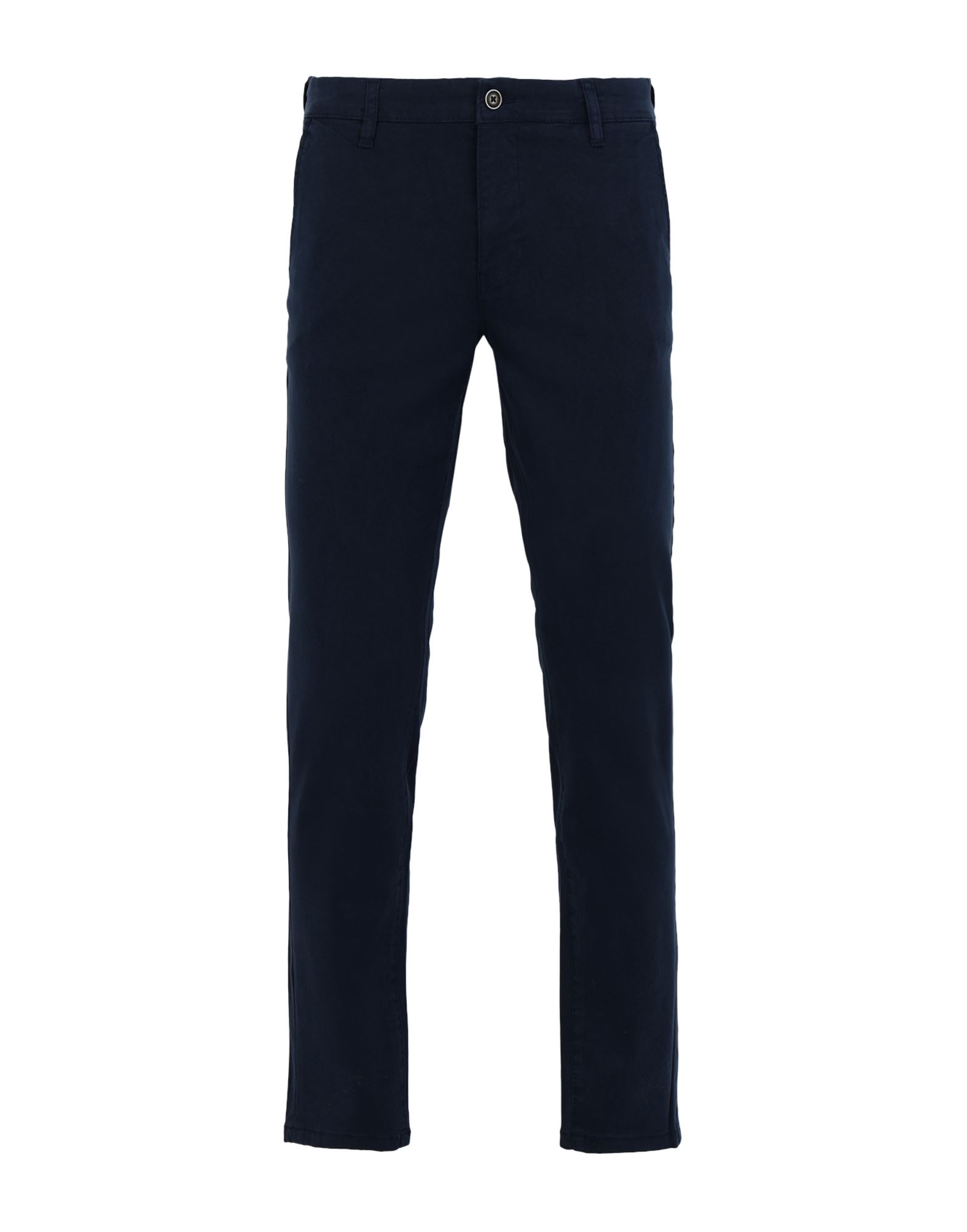 Shop Jack & Jones Man Pants Midnight Blue Size 30w-32l Cotton, Elastane