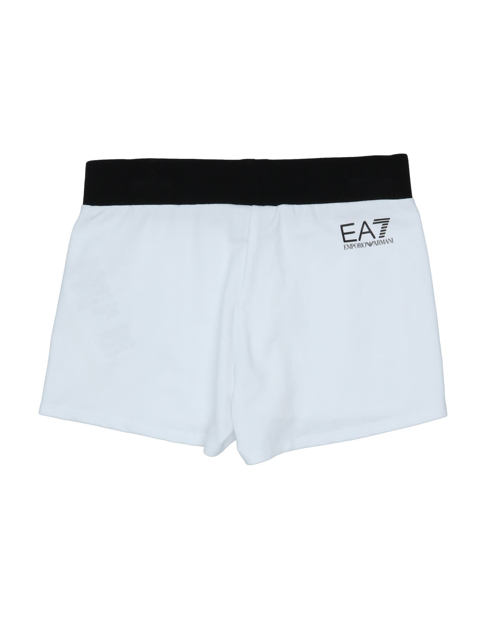 Ea7 Kids'  Toddler Girl Shorts & Bermuda Shorts White Size 6 Cotton, Elastane