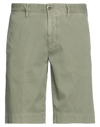 Incotex Man Shorts & Bermuda Shorts Sage Green Size 30 Cotton, Elastane