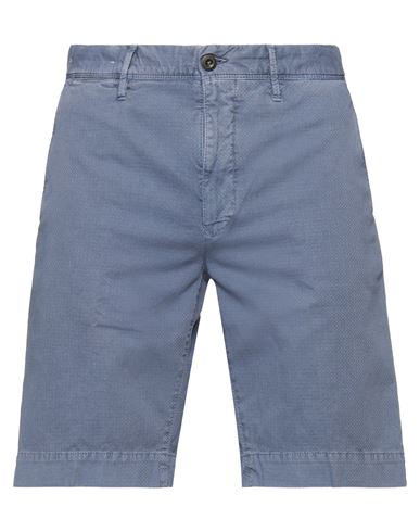 Incotex Man Shorts & Bermuda Shorts Slate Blue Size 34 Cotton, Elastane