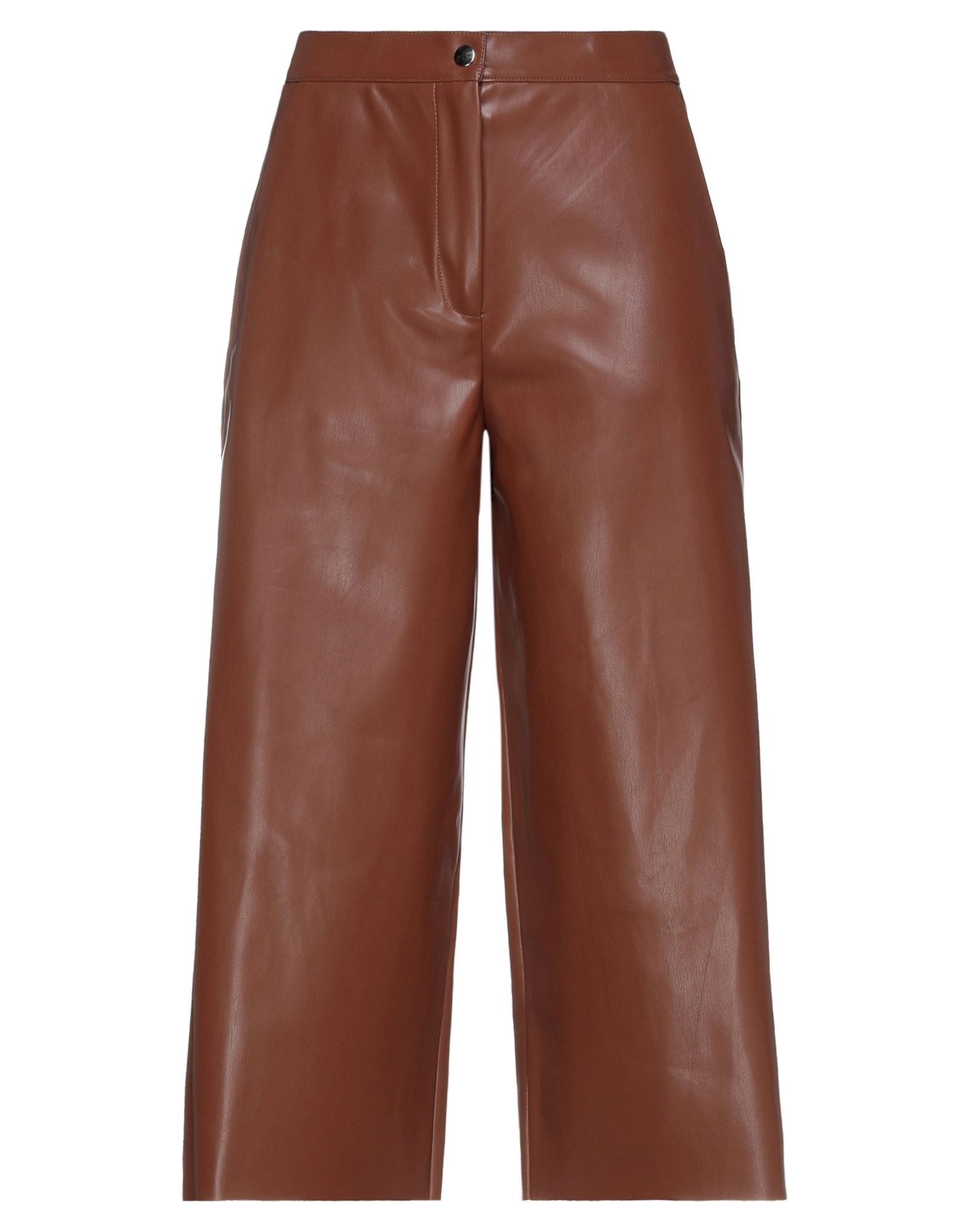 Semicouture Cropped Pants In Brown