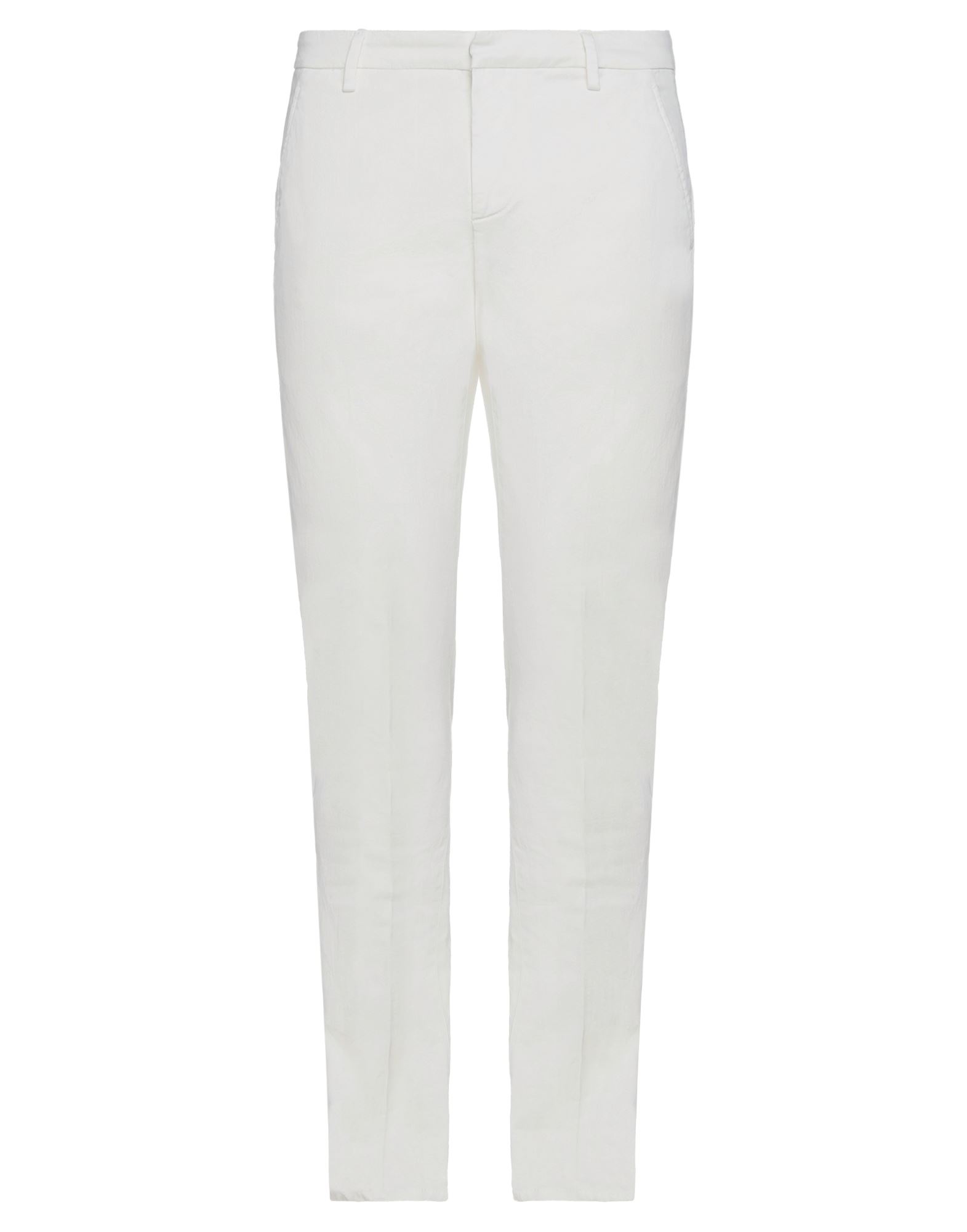 Shop Dondup Man Pants White Size 29 Cotton, Elastane