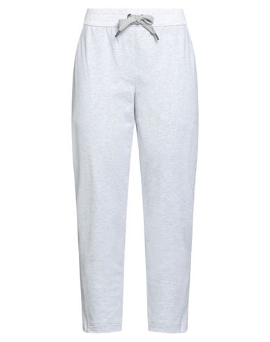 Brunello Cucinelli Woman Pants Light Grey Size 3xl Cotton, Elastane, Brass