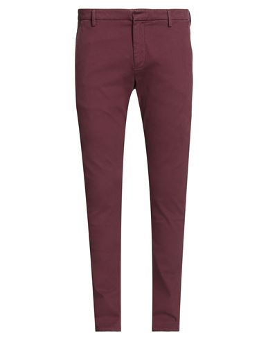 Dondup Man Pants Garnet Size 36 Cotton, Polyester, Elastane In Red