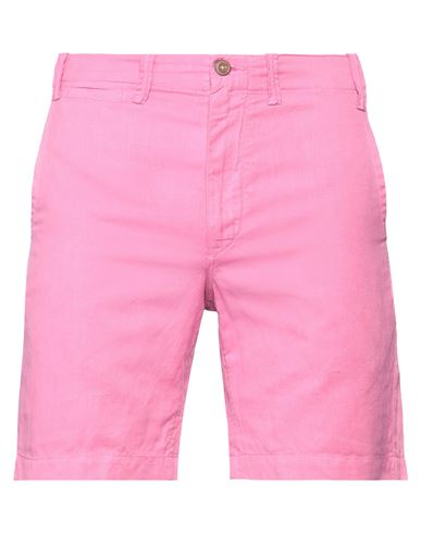 Polo Ralph Lauren Man Shorts & Bermuda Shorts Pink Size 30 Linen, Cotton