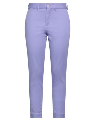 Polo Ralph Lauren Stretch Chino Skinny Pant Woman Pants Light Purple Size 4 Cotton, Polyester, Elast