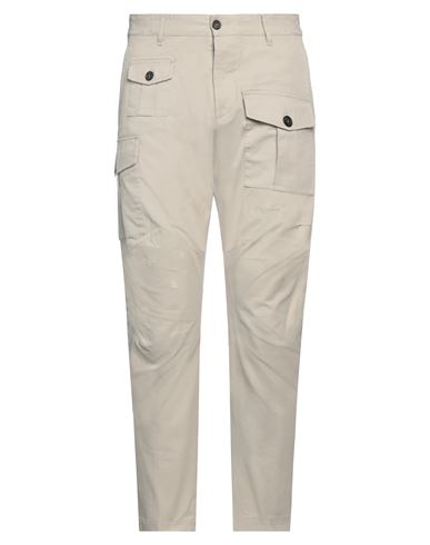 Dsquared2 Man Pants Khaki Size 34 Cotton In Beige