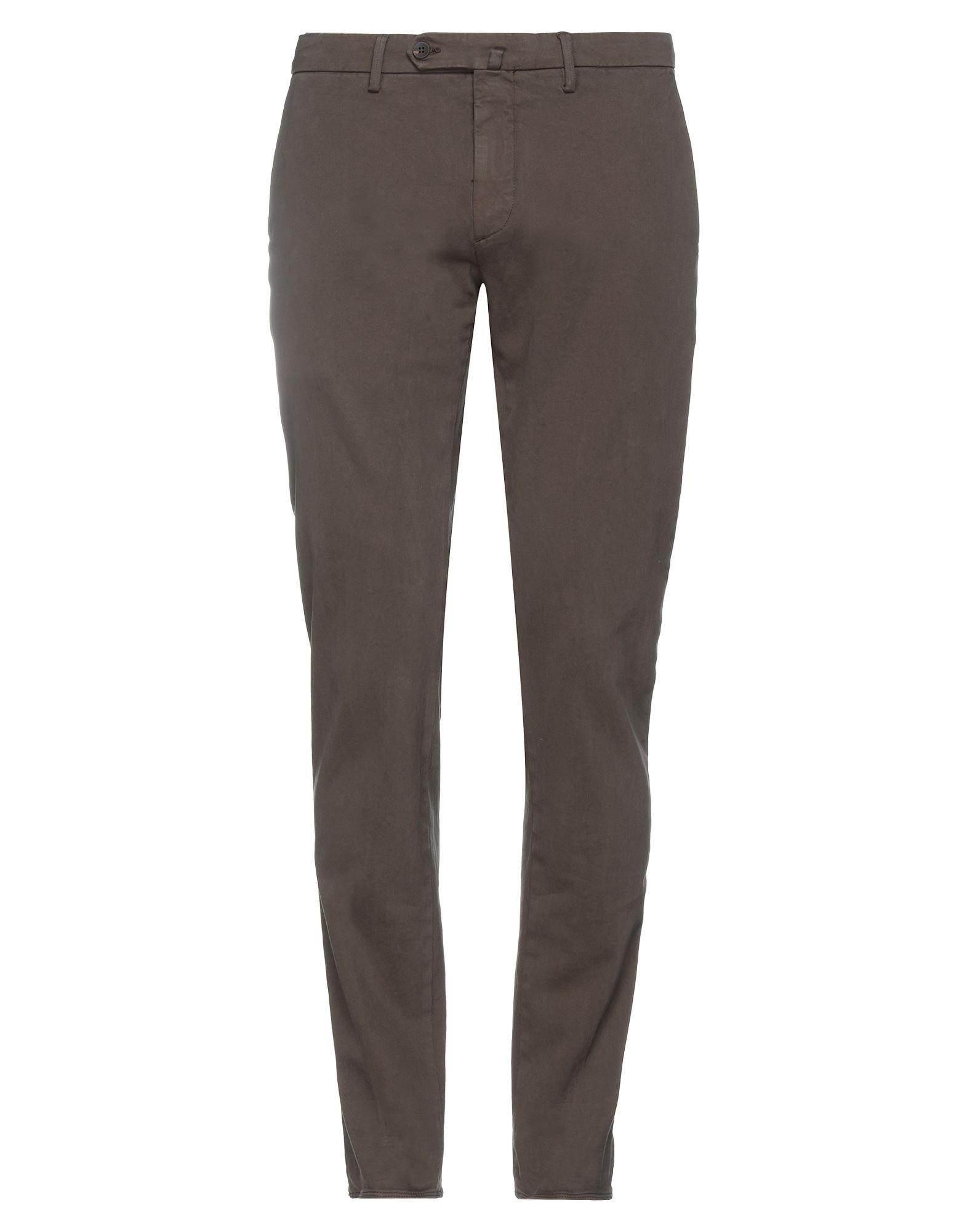 Shop Siviglia Man Pants Dark Brown Size 34 Cotton, Elastane