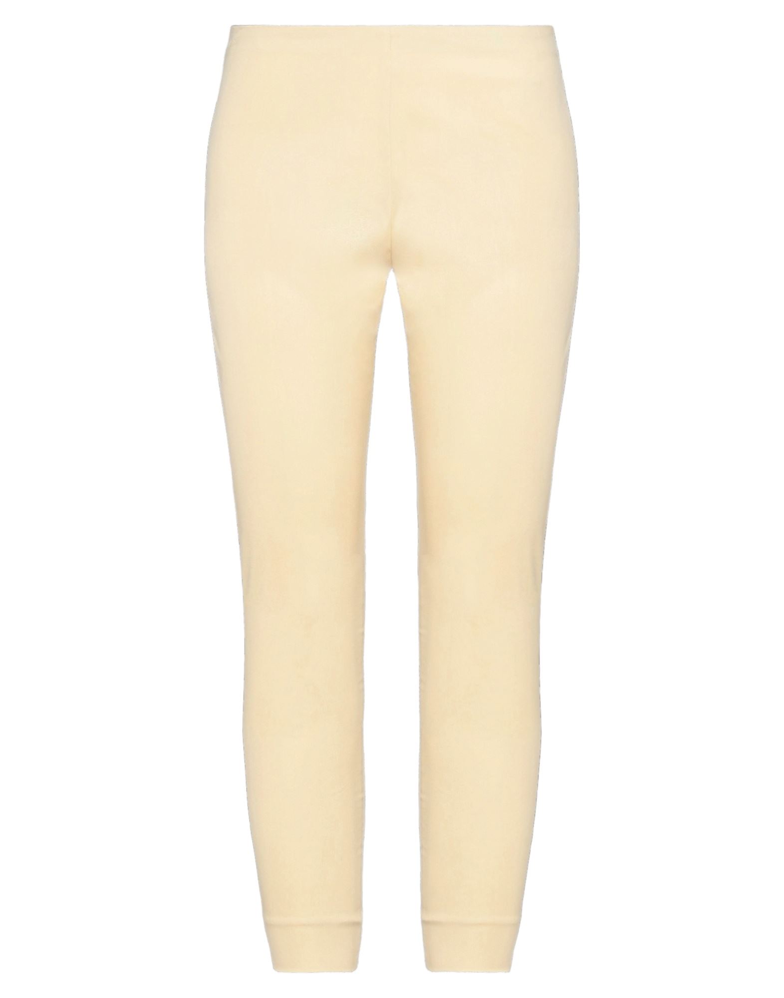 Shop Antonelli Woman Pants Light Yellow Size 10 Cotton, Polyamide, Elastane