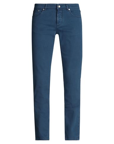 Brunello Cucinelli Man Pants Slate Blue Size 30 Cotton, Elastane