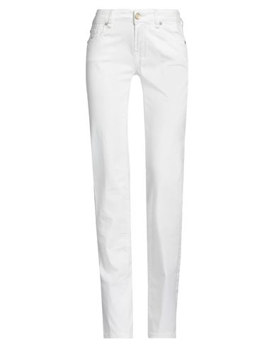 Shop Jacob Cohёn Woman Pants Ivory Size 26 Cotton, Elastane In White