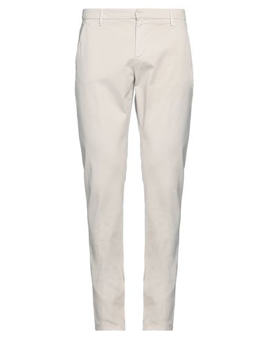 Dondup Man Pants Light Grey Size 33 Cotton, Lyocell, Elastane In Off White