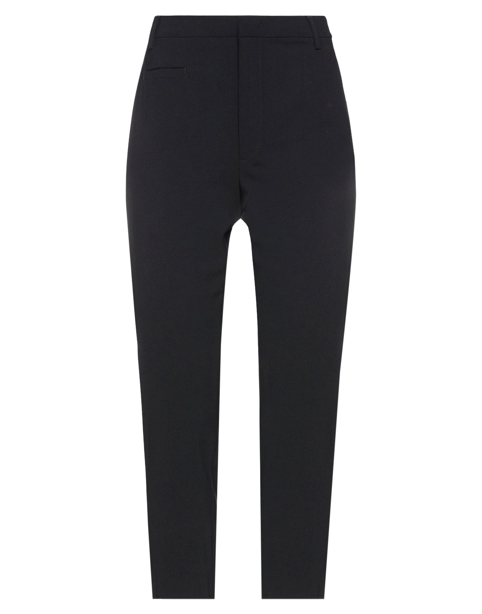 Dondup Woman Cropped Pants Black Size 8 Polyester, Virgin Wool, Elastane