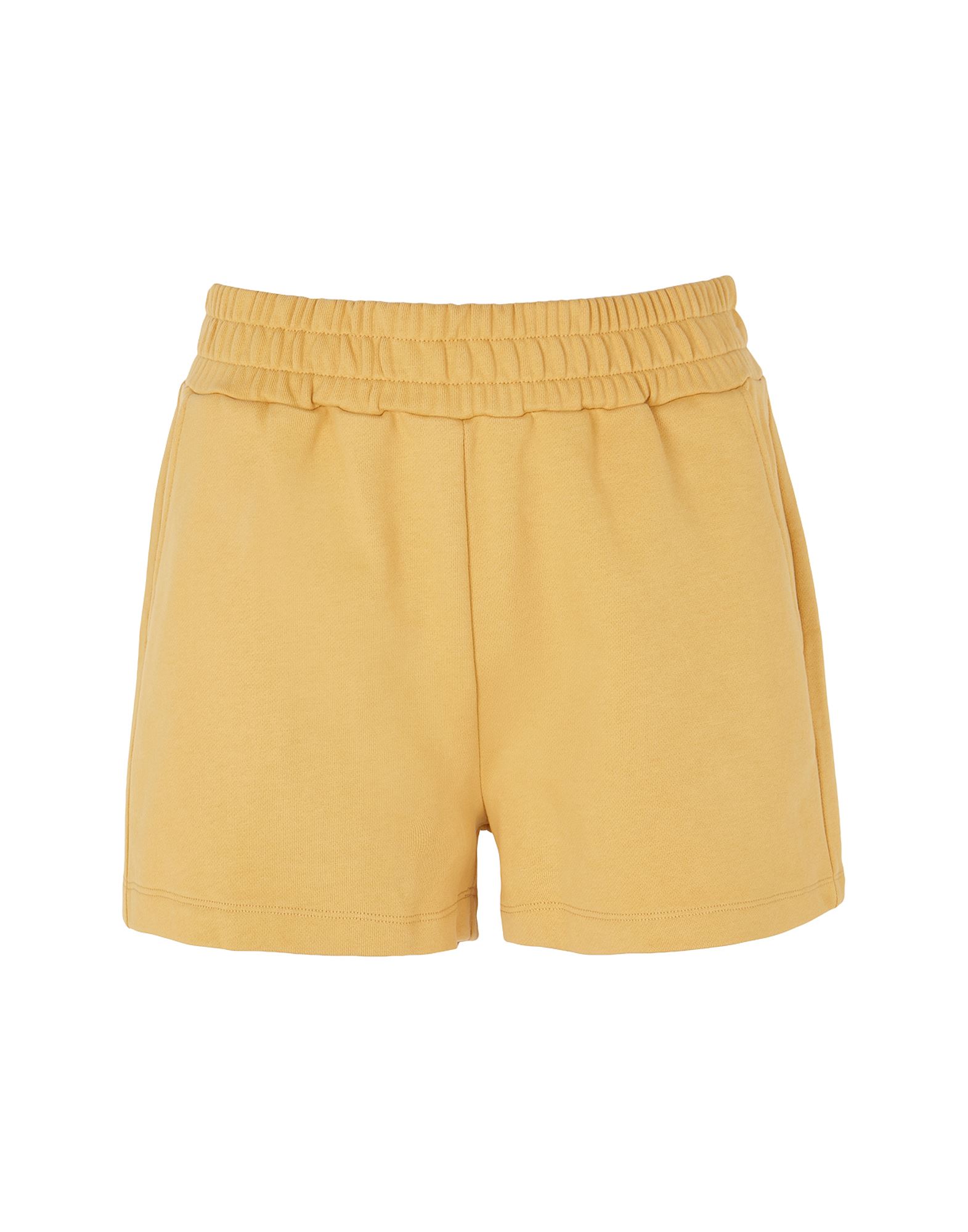 8 By Yoox Organic Jersey Pull-on Shorts Woman Shorts & Bermuda Shorts Ocher Size L Organic Cotton In Yellow
