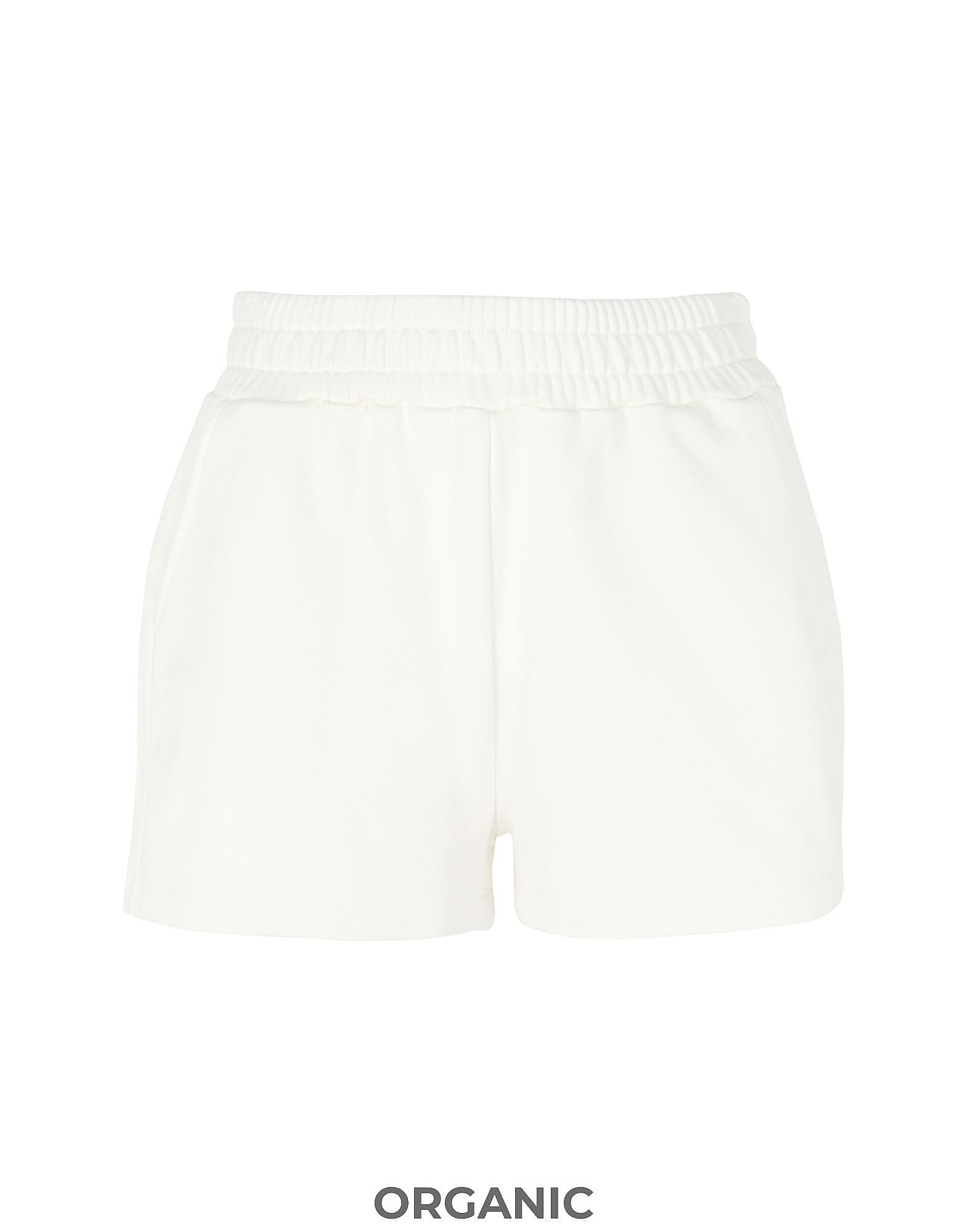 8 By Yoox Organic Jersey Pull-on Shorts Woman Shorts & Bermuda Shorts Ivory Size L Organic Cotton In White