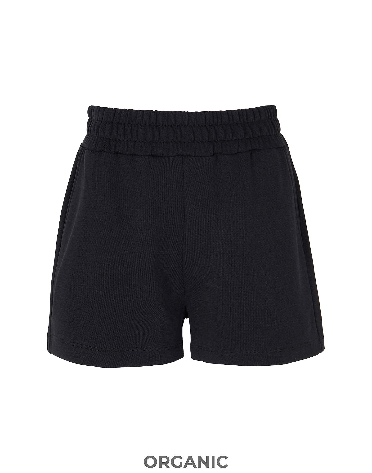 Shop 8 By Yoox Organic Jersey Pull-on Shorts Woman Shorts & Bermuda Shorts Black Size L Organic Cotton