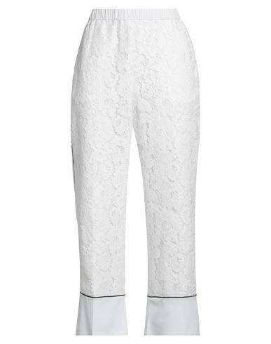 Shop N°21 Woman Pants White Size 10 Cotton, Polyamide, Viscose