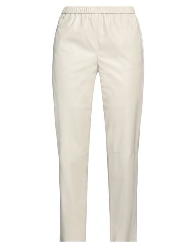 Shop Drome Woman Pants Cream Size M Lambskin In White