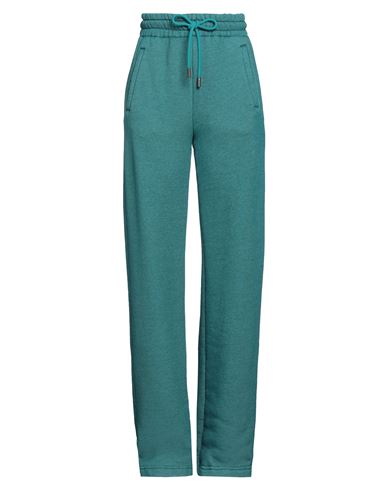 Off-white Woman Pants Deep Jade Size S Cotton, Polyamide In Green