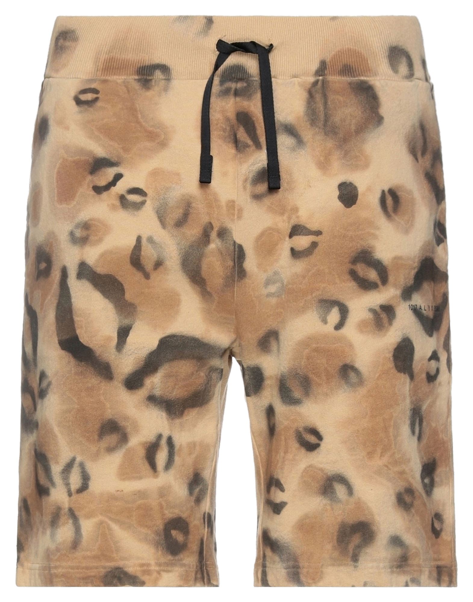 Alyx Leopard-print Cotton Track Shorts In Sand