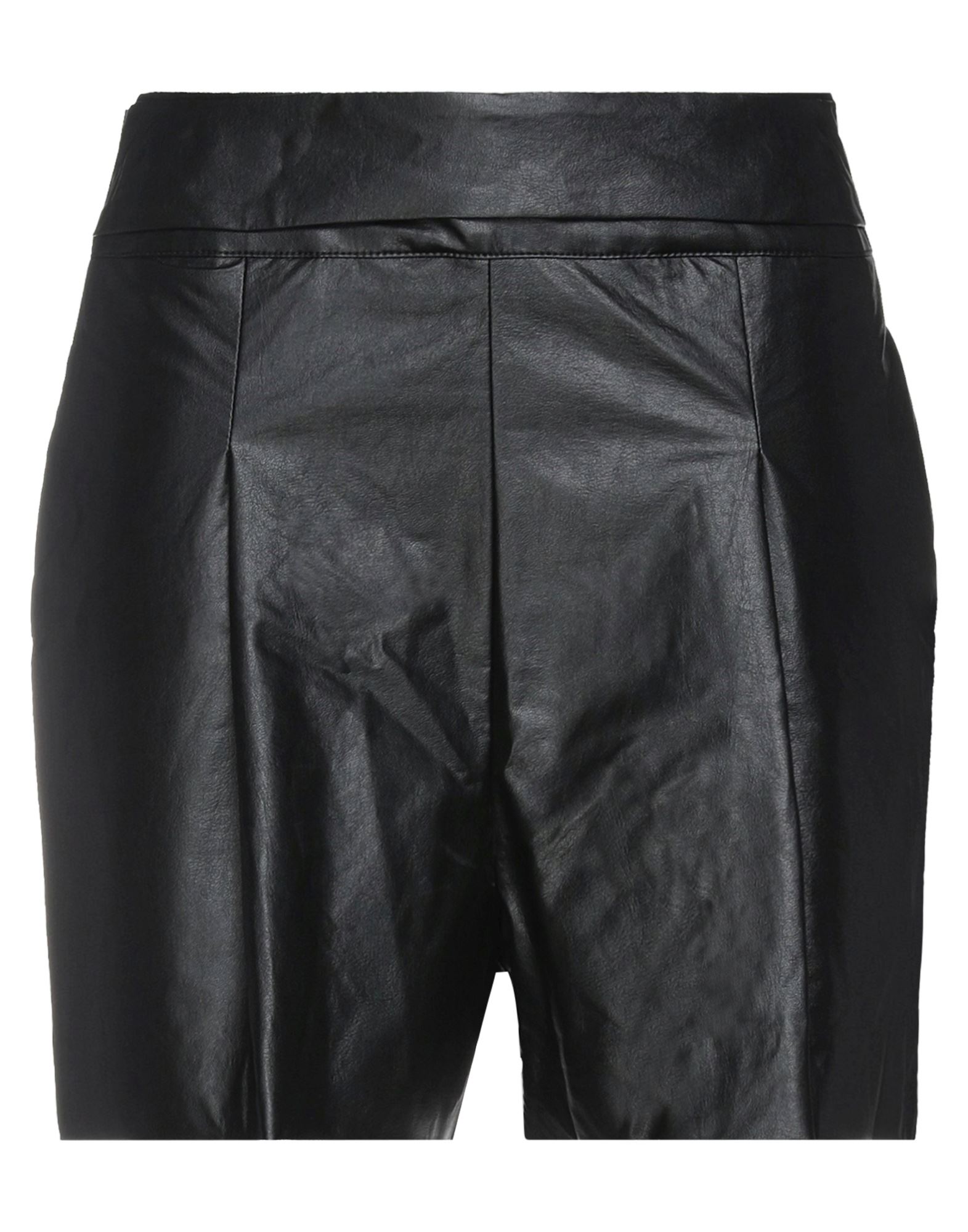 Soallure Woman Shorts & Bermuda Shorts Black Size 8 Polyurethane, Polyester