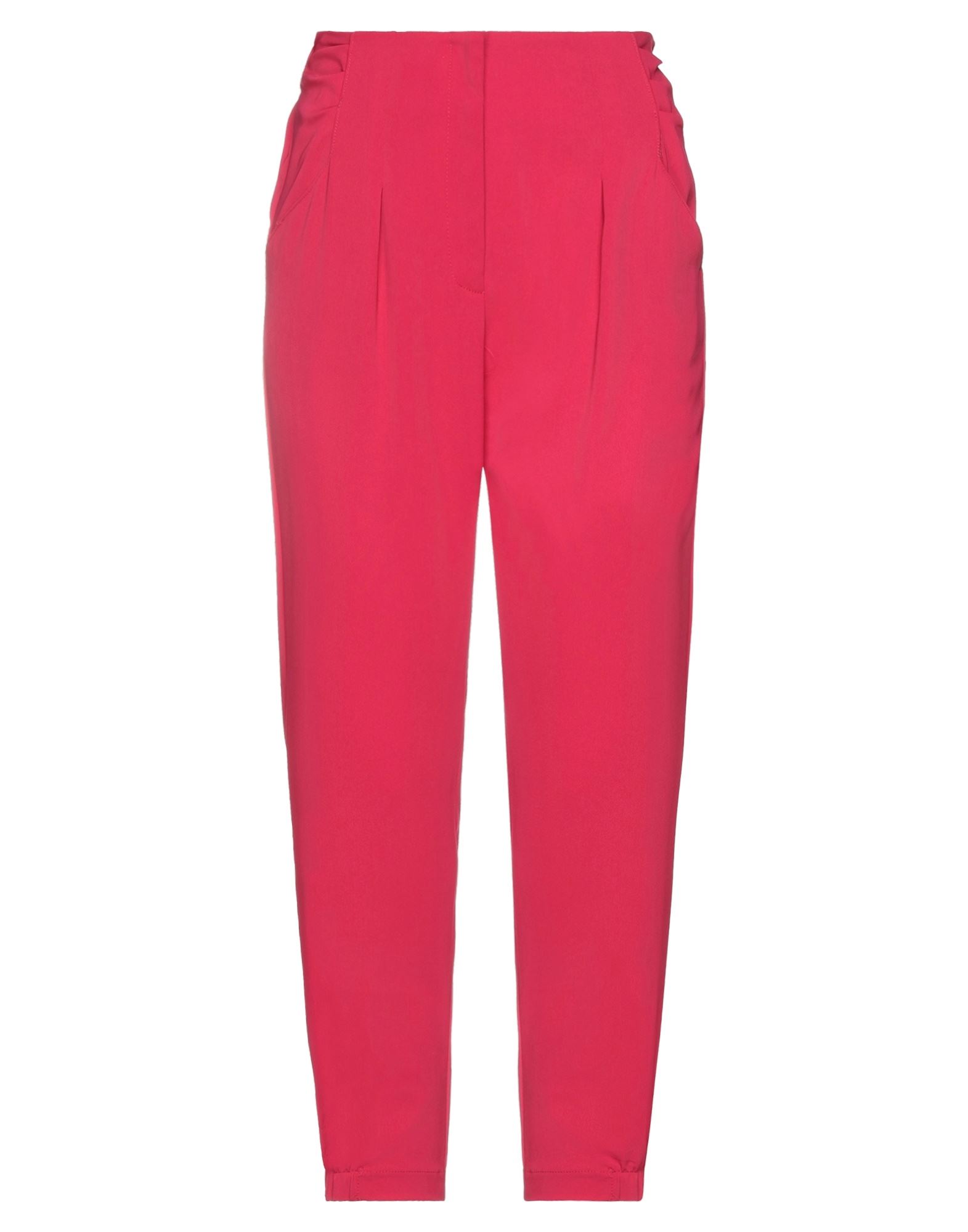 Soallure Woman Pants Fuchsia Size 10 Polyester In Pink
